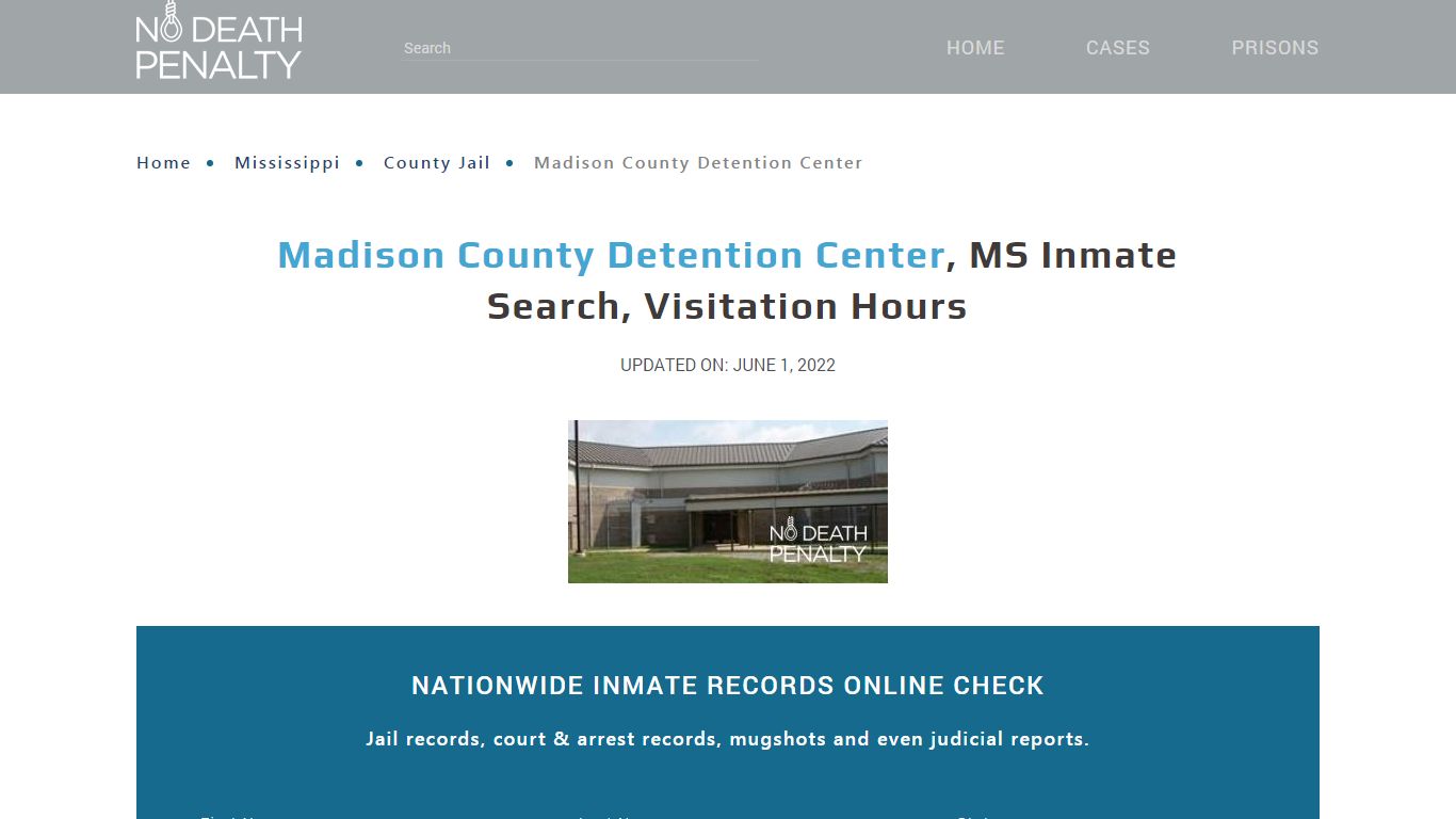 Madison County Detention Center, MS Inmate Search ...